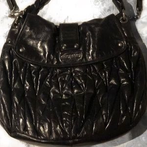 Authentic Black Leather Miu Miu Purse